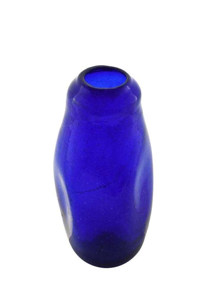 08200041104 Handmade Blown Glass Vase Dark Blue SH04