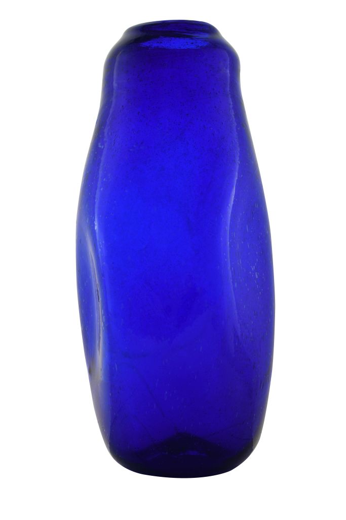 08200041104 Handmade Blown Glass Vase Dark Blue SH04