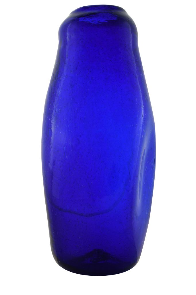 08200041104 Handmade Blown Glass Vase Dark Blue SH04