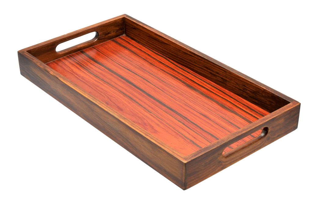 123601391075 Handmade Asersus Wood (Sarsou Wood) Serving Tray