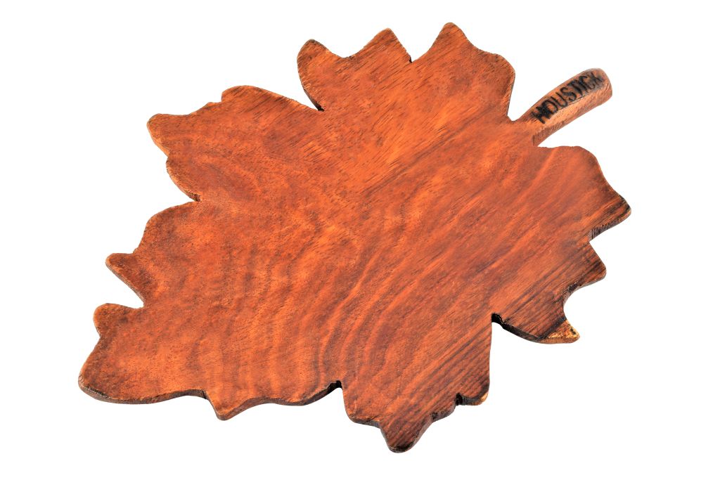 Handmade Asersus Wood Sarsou Leaf-Shaped Plate